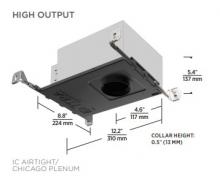 Visual Comfort & Co. Architectural Collection EN3R-LH9WDAAI - ENTRA 3" LED Adjustable & Wall Wash Housing