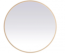 Elegant MRE6048BR - Pier 48 inch LED mirror with adjustable color temperature 3000K/4200K/6400K in brass