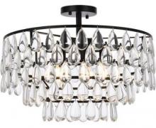 Elegant 1103F20BK - Mila 20 Inch Flush Mount in Black