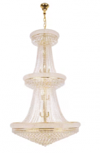 Elegant V1800G42G/RC - Primo 38 Light Gold Chandelier Clear Royal Cut Crystal