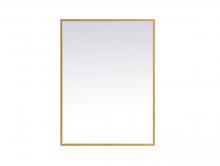 Elegant MRE63040BR - Pier 30x40 inch LED mirror with adjustable color temperature 3000K/4200K/6400K in brass