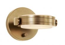 Alora Lighting WV325106VBAR - Blanco 6-in Vintage Brass/Alabaster LED Wall/Vanity