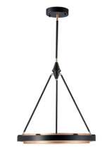 Alora Lighting PD302724CBGS - Duo 24-in Classic Black/Gold Shimmer LED Pendant