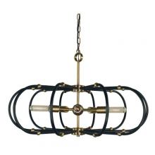 Framburg 5100 AB/MBLACK - 5-Light Pulsar Flush Mount/Semi Flush Mount