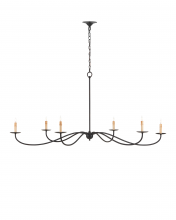 Currey 9267 - Saxon Large Black Chandelier