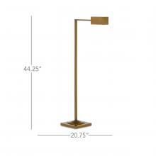 Currey 8000-0025 - Ruxley Brass Floor Lamp