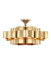 Currey 9494 - Grand Lotus Large Gold Chandelier